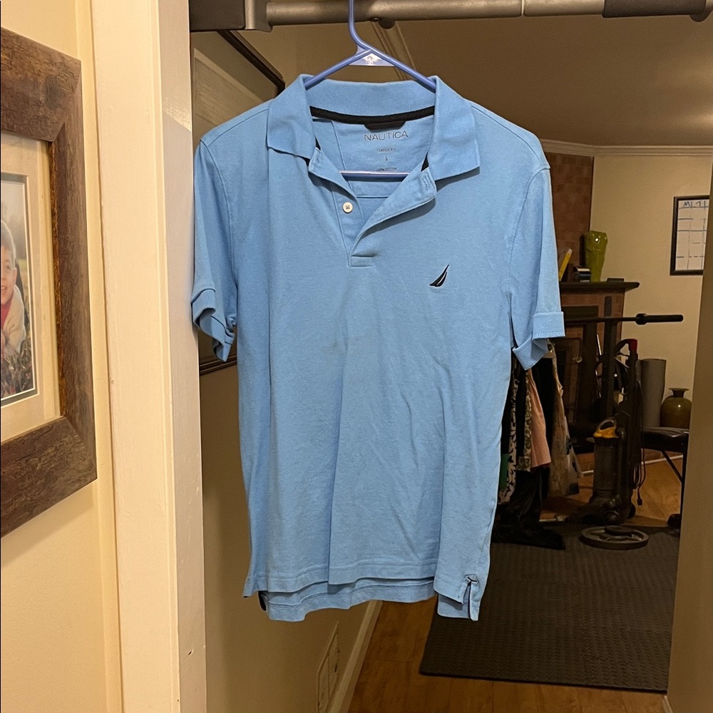 Nautica Light Blue Polo Shirt for Men